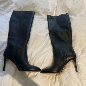 Sam Edelman Tall Black Heeled Boots Size 7.5